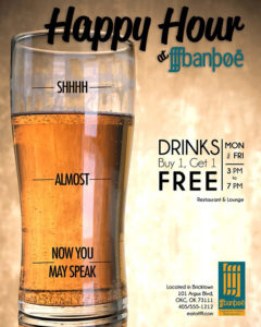 8x10 Happy Hour Restaurant & Bar Print Ad